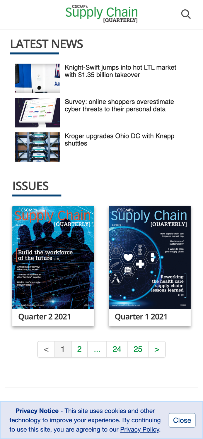 CSCMPs Supply Chain Quarterly
