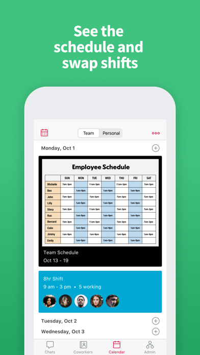 Crew Messaging and Scheduling Screenshot