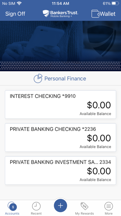 Bankers Trust M+ Personal Screenshot