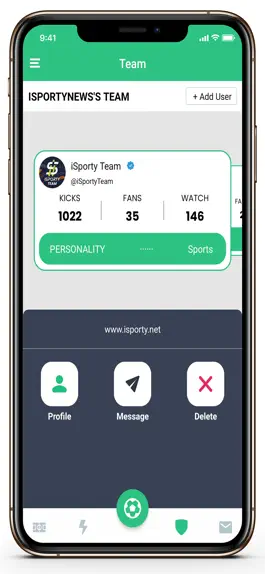 Game screenshot iSporty - Sports Social Media apk