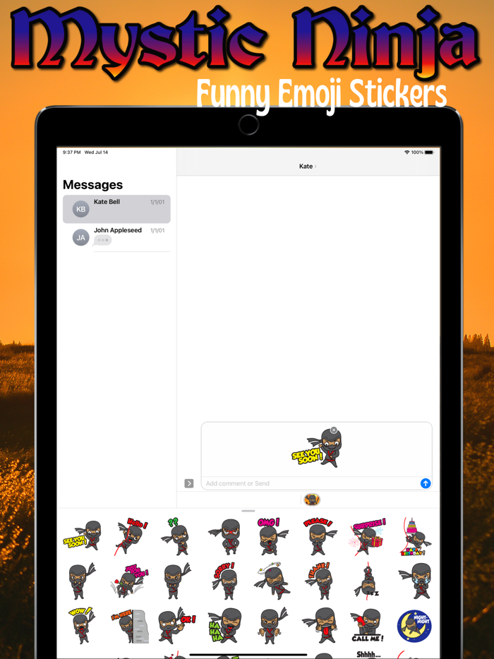 Mystic Ninja Funny Emoji Stick