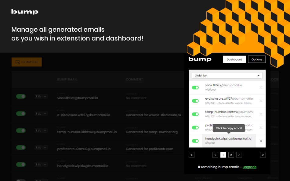 #3. Bump - Hide your email (macOS) Podle: Mikhail Mitiaev