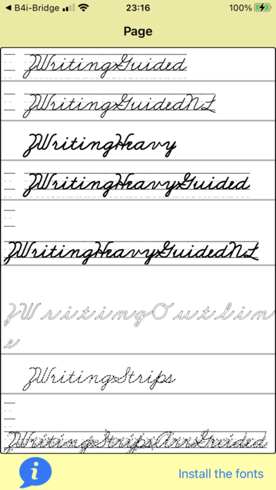 ZWriting Cursive Fonts Screenshot