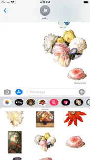 vintage floral art stickers iphone screenshot 3