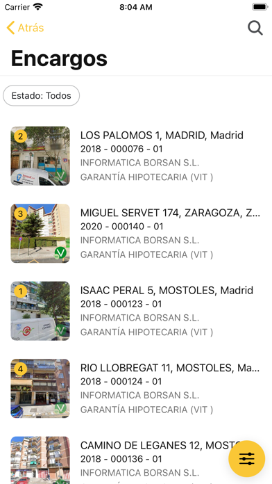 Organizador de Visitas Screenshot