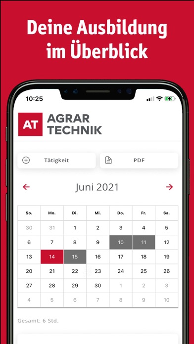 AGRARTECHNIK Berichtsheft Screenshot