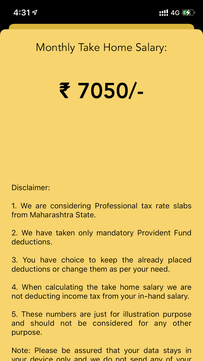 Take Home Salary Calculator
