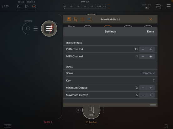 SnakeBud - AUv3 MIDI Sequencer iPad app afbeelding 2