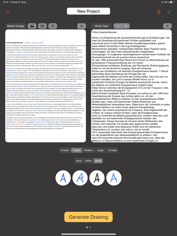 Conwrite - Text to handwriting