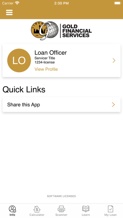 Gold Financial Services Screenshot