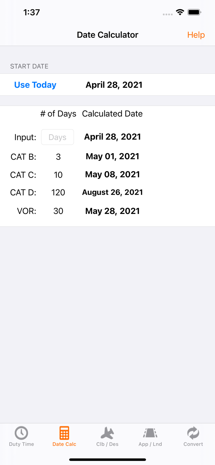 Pilot Duty and Performance Calc