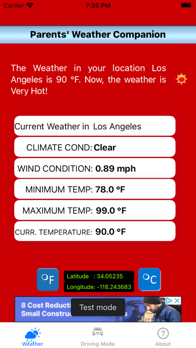 Parental Weather Companion Screenshot
