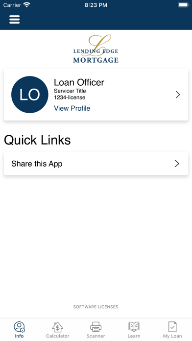 Lending Edge Mortgage Home Screenshot