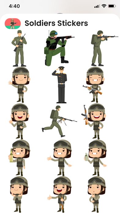 Brave Soldier Stickers Screenshot
