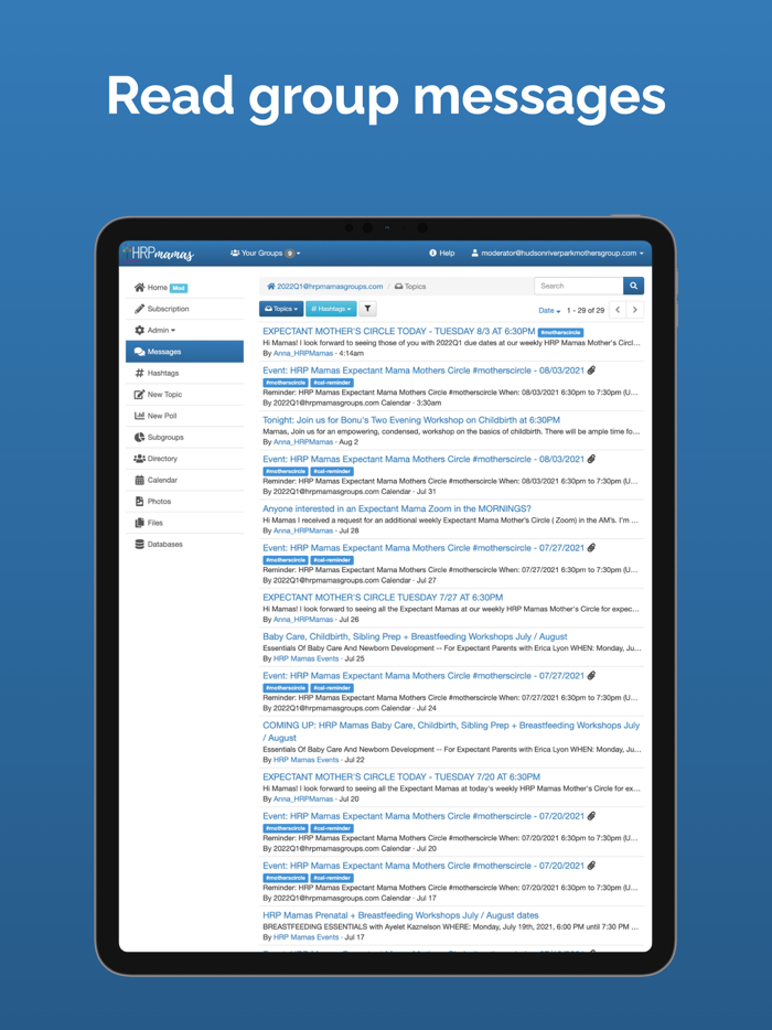 HRP Mamas Groups App