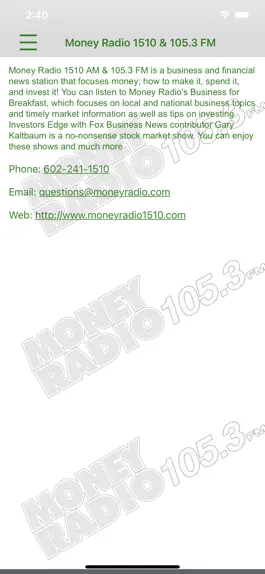 Game screenshot Money Radio 1510 & 105.3 hack