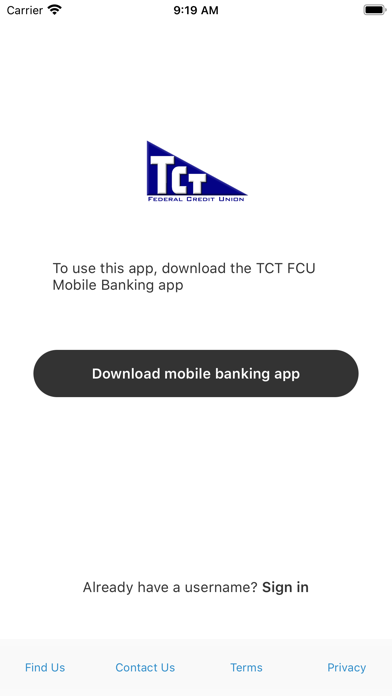 TCTFCU Card Controls Screenshot