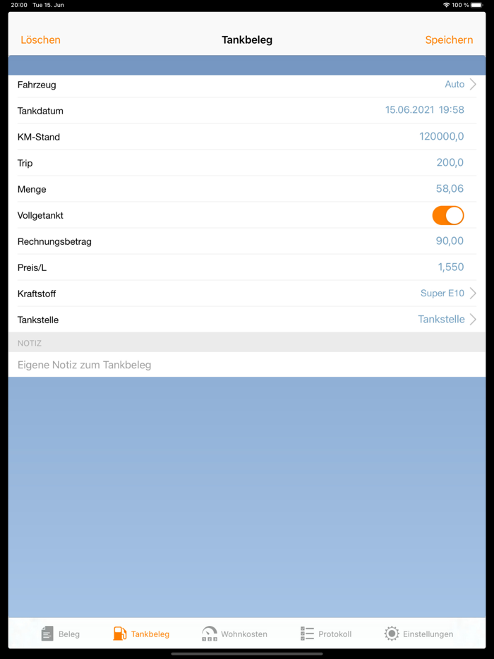 WISO Mein Geld Belegerfassung