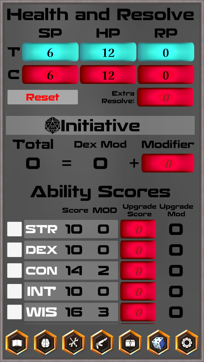 Star Explorer Character Sheet