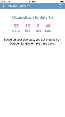 Game screenshot Days until my due date? apk
