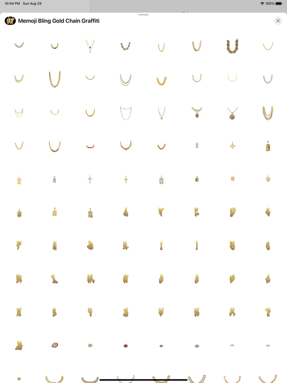 Screenshot #5 pour Memoji Bling Gold Chain Graffi