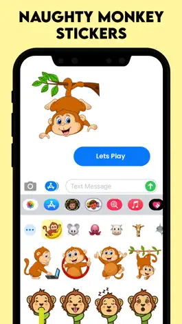 Game screenshot Naughty Monkey Stickers! hack
