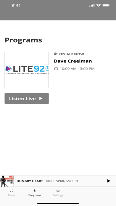 Lite 92.1 Screenshot