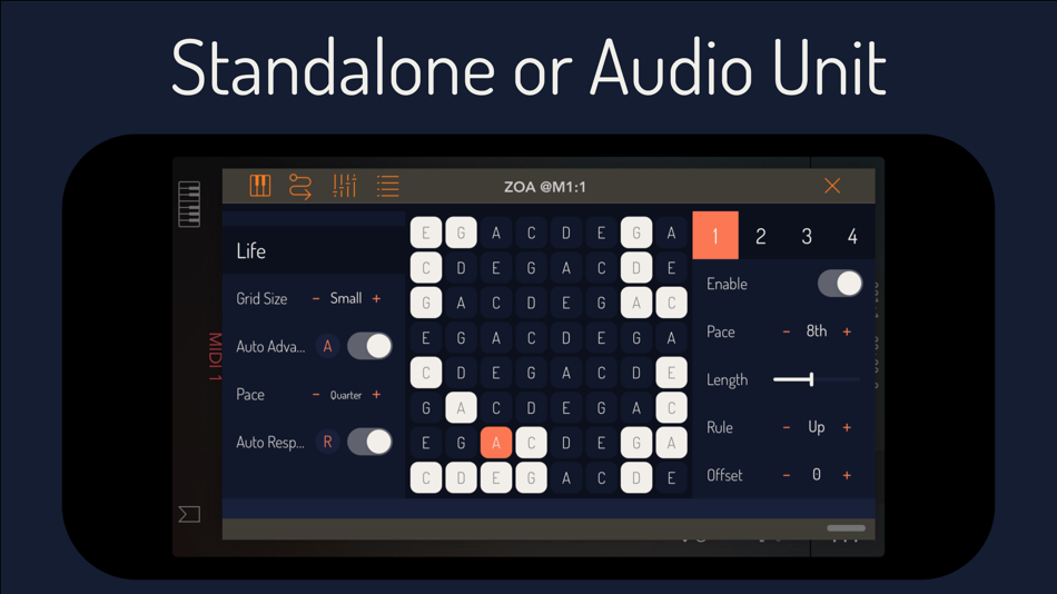 #2. ZOA — Living MIDI Sequencer (macOS) 由: Ryan Robinson