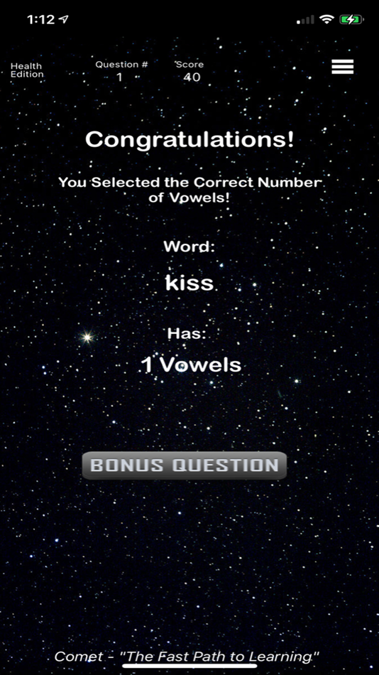 #4. Health - Comet Spelling (iOS) 来自: Dean Nielson