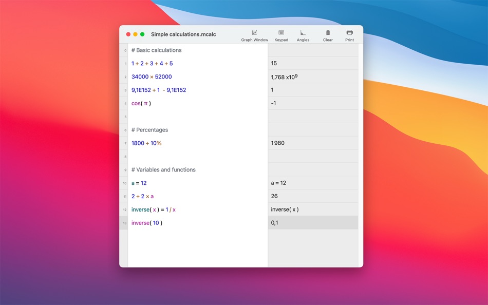 #1. Magic Calculator (macOS) 由: Yann Armelin