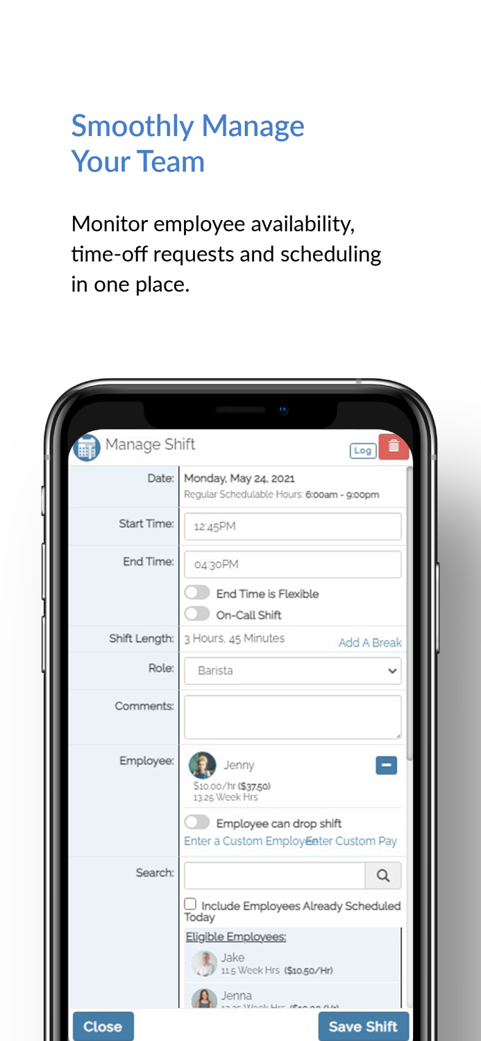 SHIFTR Employee Scheduling