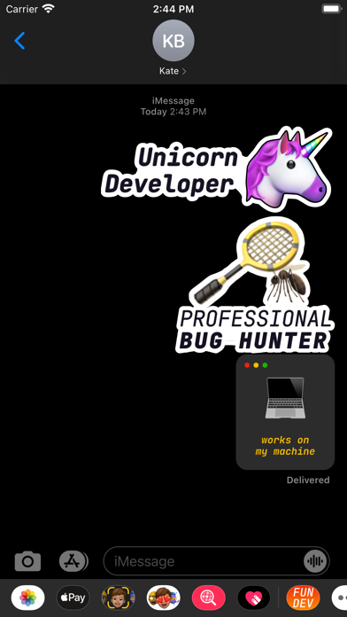Screenshot #3 pour Funny Dev Stickers