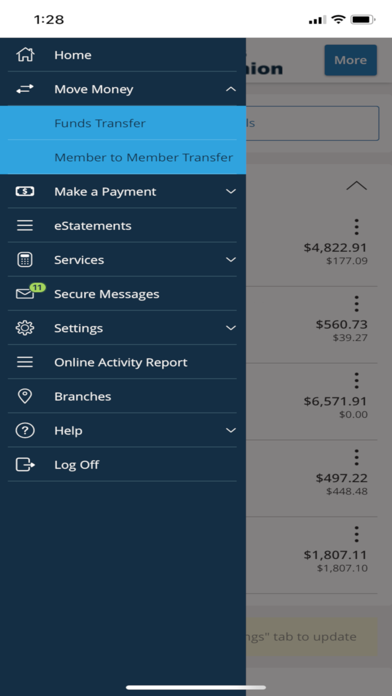 Members Credit Union Mobile Screenshot