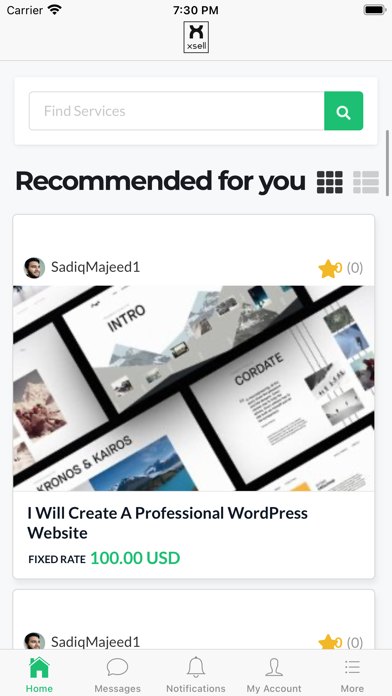 Xsell - Freelance Services Screenshot