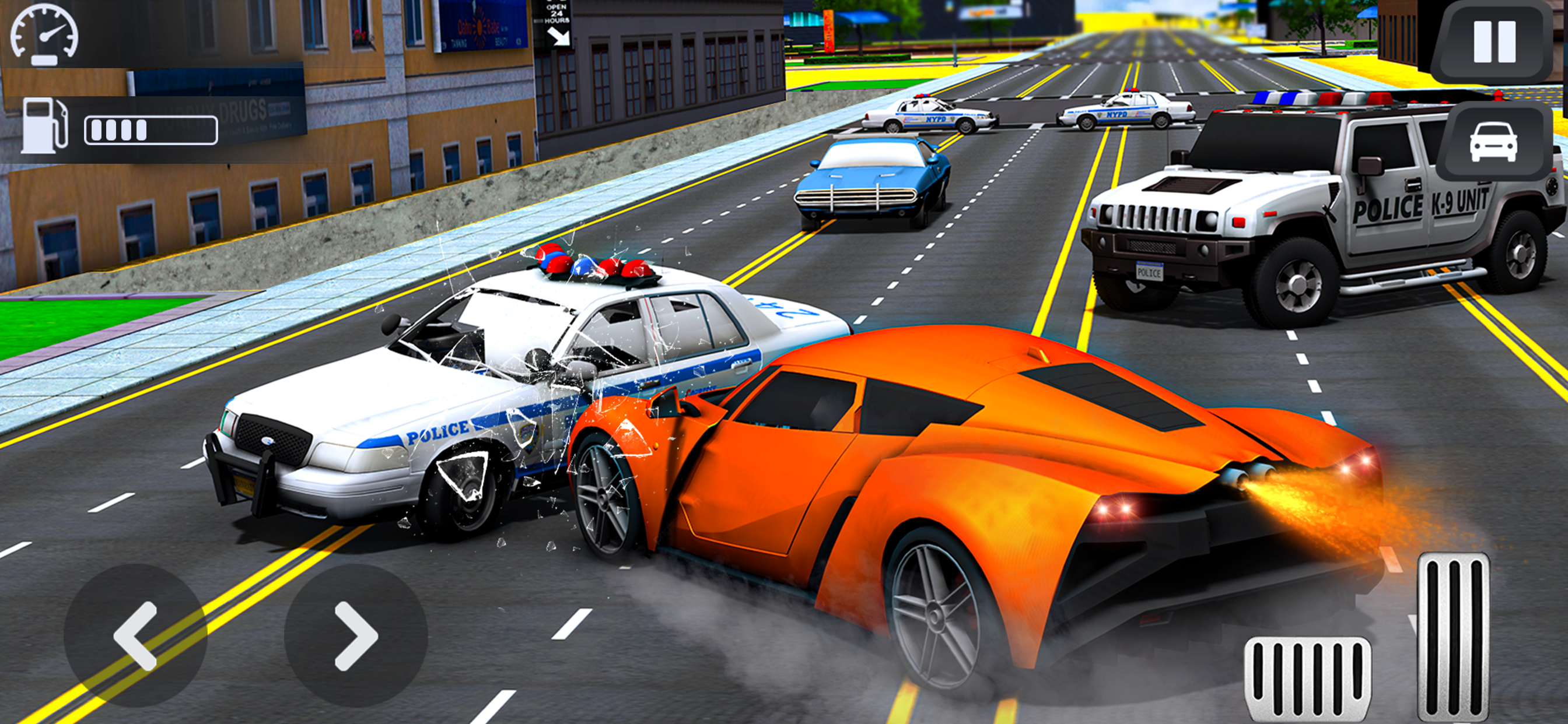 Police Chase Gangster Car Race