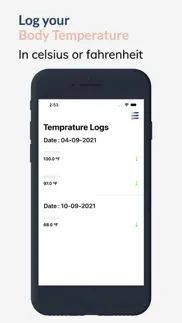 body temperature log recorder iphone screenshot 1