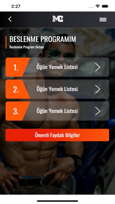 MG Fitness Screenshot