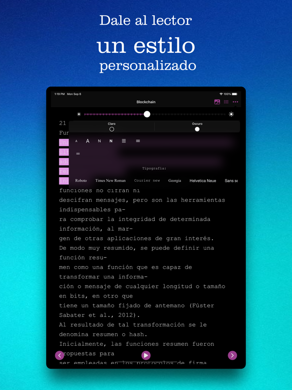 Lector eLibro iPad screenshot 5