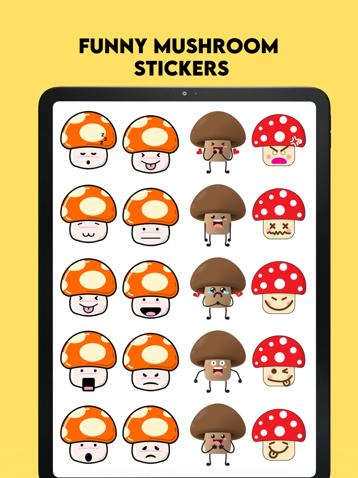 Funny Mushroom Stickers