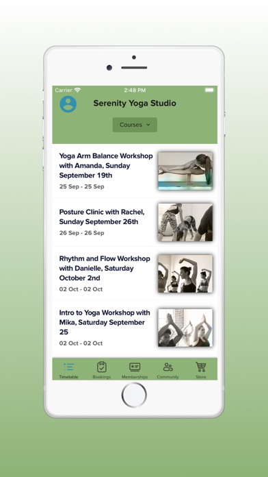Serenity Yoga Studio Screenshot
