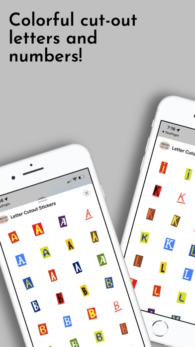 Letter Cutout Stickers Screenshot