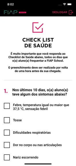 Game screenshot FIAP - Checklist de Saúde hack