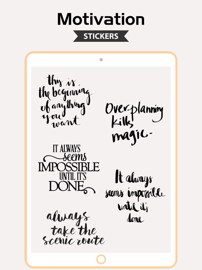 Motivation Typography Stickers