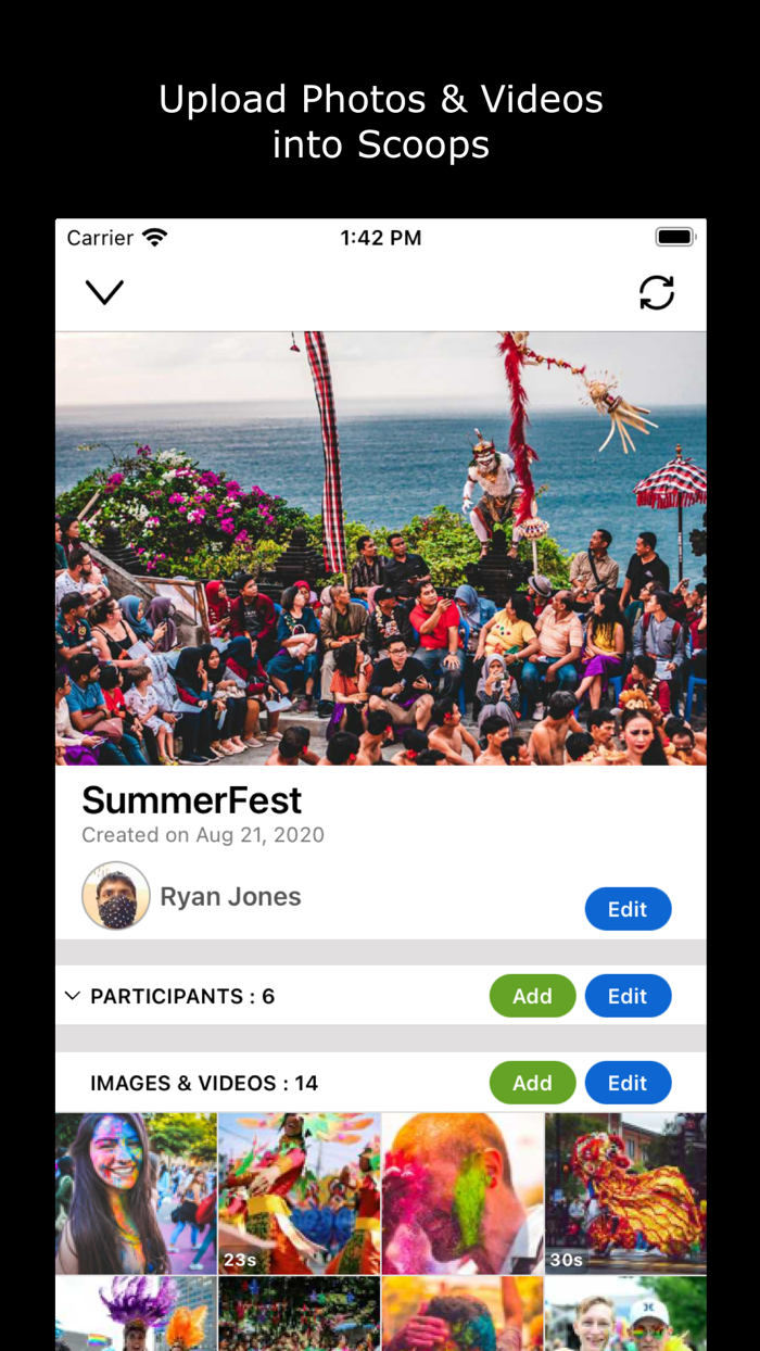 Scoops - Photo Sharing App