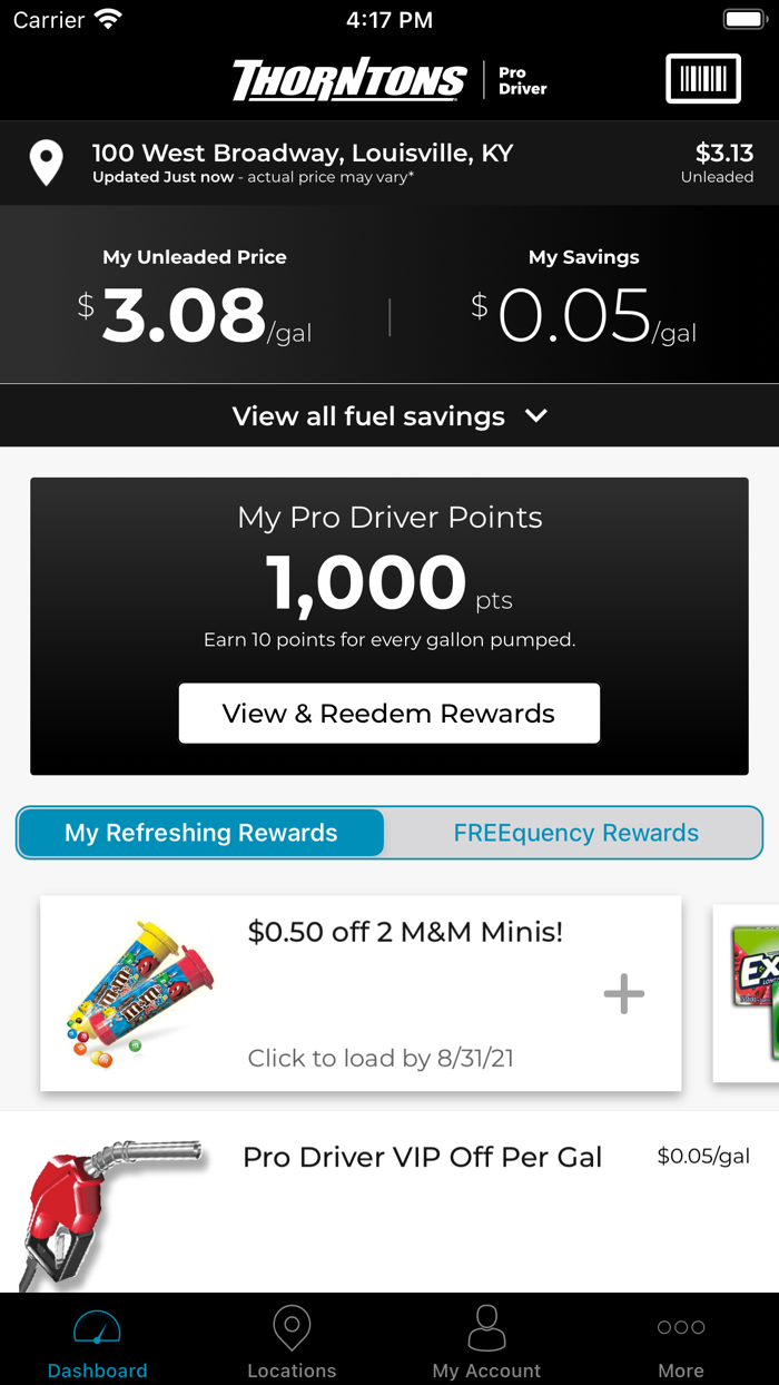 Thorntons Refreshing Rewards