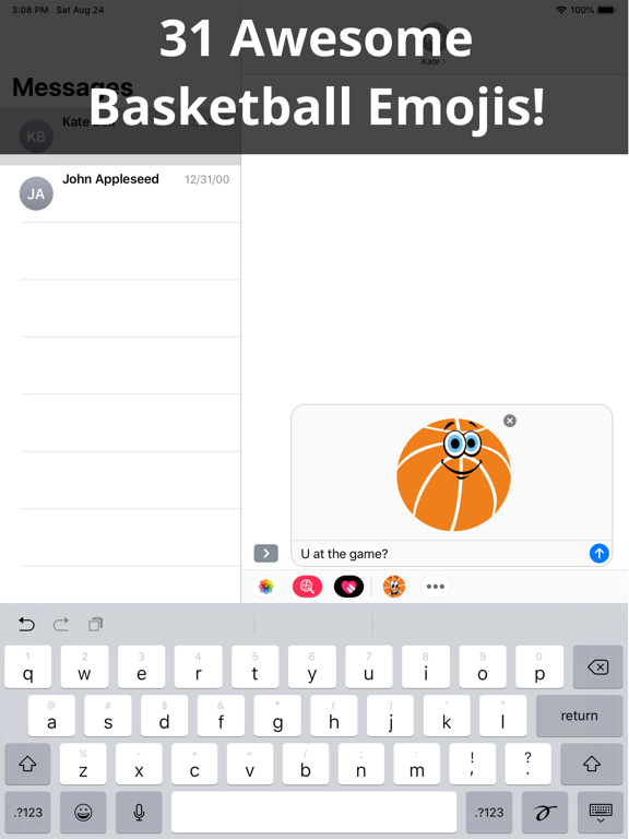 Screenshot #4 pour Basketball GM Emojis Ball Star