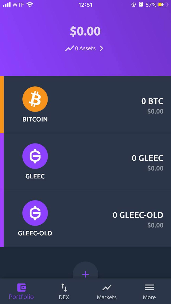 GleecDEX wallet