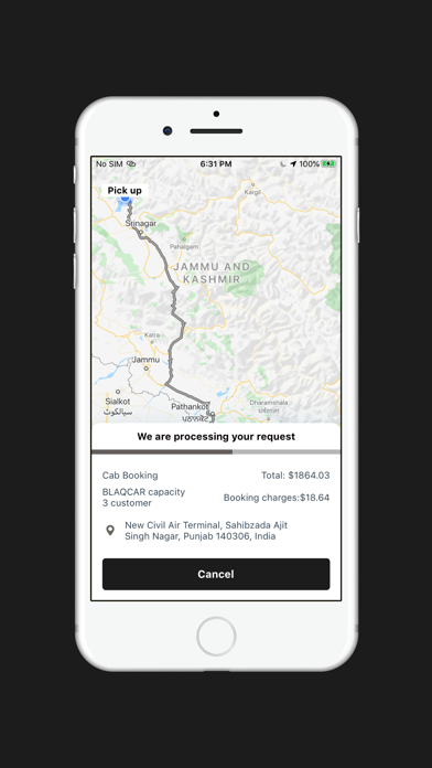 BlaqCar App Screenshot