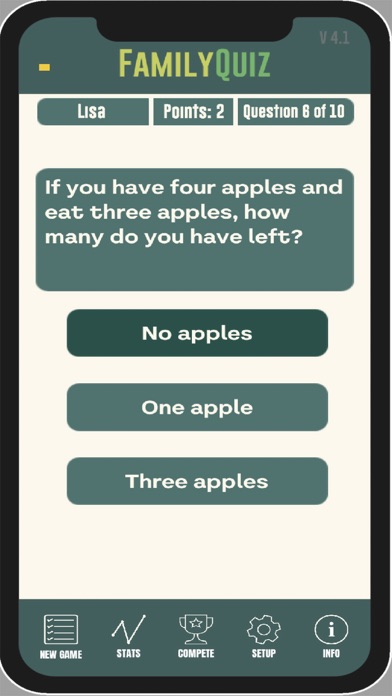 FamilyQuiz - Quiz Screenshot