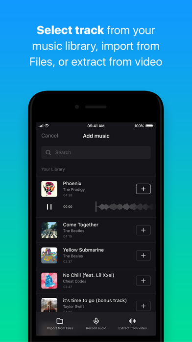 Add Music to Video — Clideo Screenshot